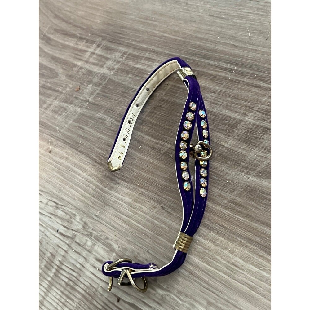 Dog collar Bling Purple Rhinestones Bling dog necklace fashion small